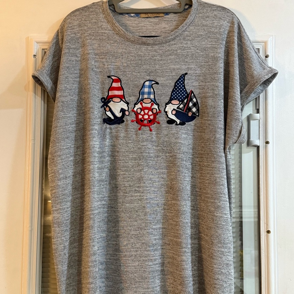 My Danielle Nautical Gnome Blouse Size XXL